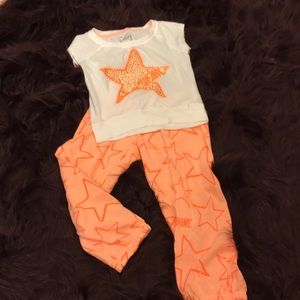 Justice 2 piece girls sweat outfit